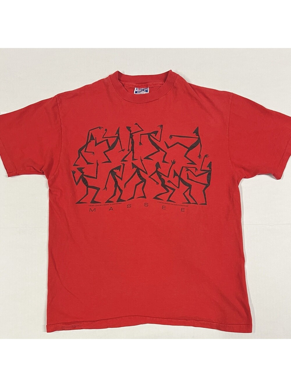 VTG Art T Shirt “Crowd Scene With Women” John Massee Santa Fe Soortswear Rare